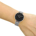  Shop Authentic Daniel Wellington Classic Petite Sterling Black Dial Silver Mesh Bracelet Watch For Women - DW00100162 - Luxxuri