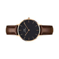  Shop Authentic Daniel Wellington Classic Petite Bristol Black Dial Brown Leather Strap Watch For Women - DW00100165 - Luxxuri