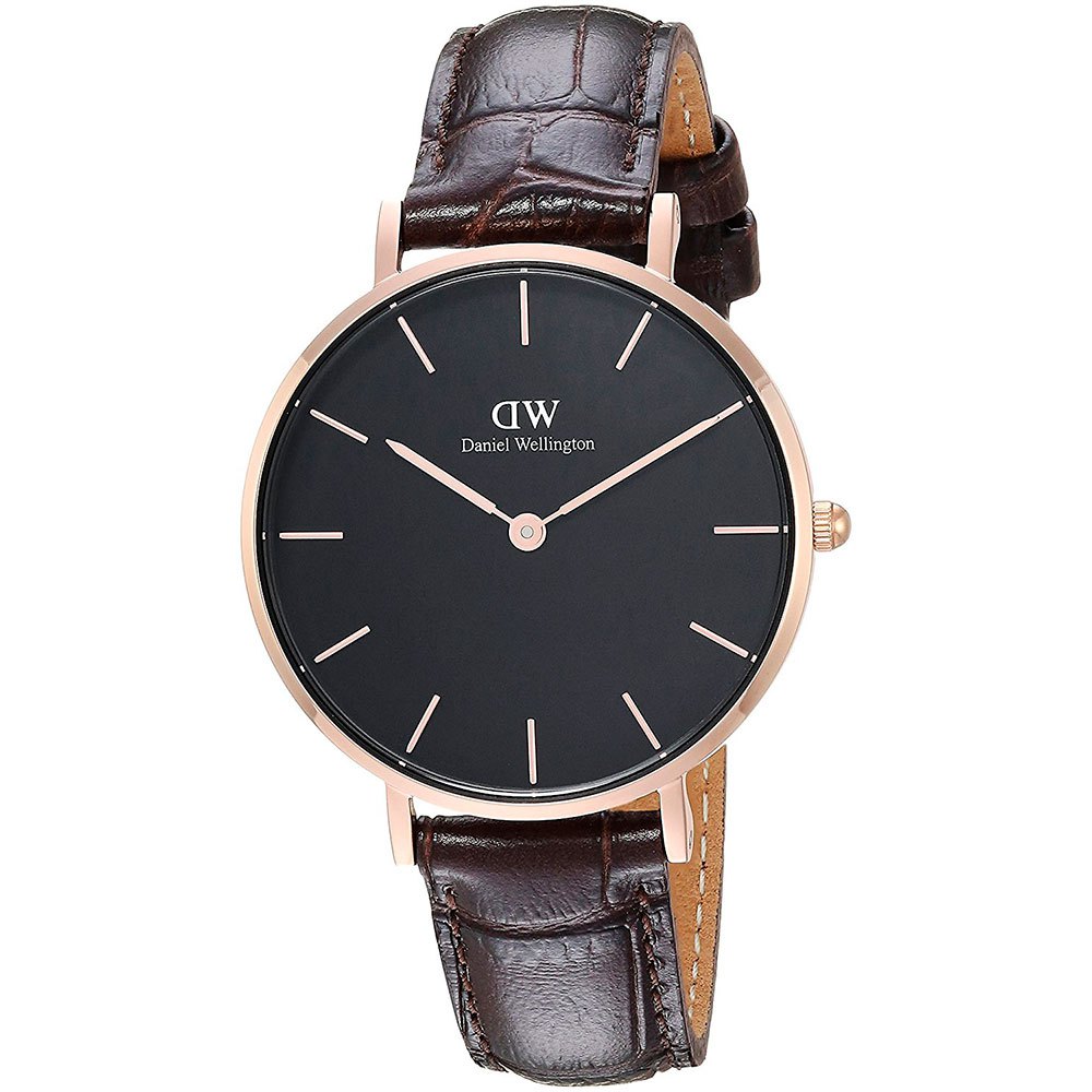  Shop Authentic Daniel Wellington Classic Petite York Black Dial Brown Leather Strap Watch For Women - DW00100170 - Luxxuri