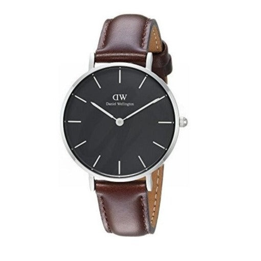  Shop Authentic Daniel Wellington Classic Petite Bristol Black Dial Brown Leather Strap Watch For Women - DW00100177 - Luxxuri