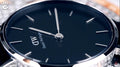  Shop Authentic Daniel Wellington Petite Sheffield Black Dial Black Leather Strap Watch For Women - DW00100180 - Luxxuri