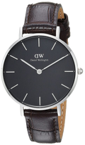  Shop Authentic Daniel Wellington Classic Petite York Black Dial Brown Leather Strap Watch For Women - DW00100182 - Luxxuri
