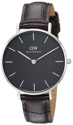  Shop Authentic Daniel Wellington Classic Petite York Black Dial Brown Leather Strap Watch For Women - DW00100182 - Luxxuri