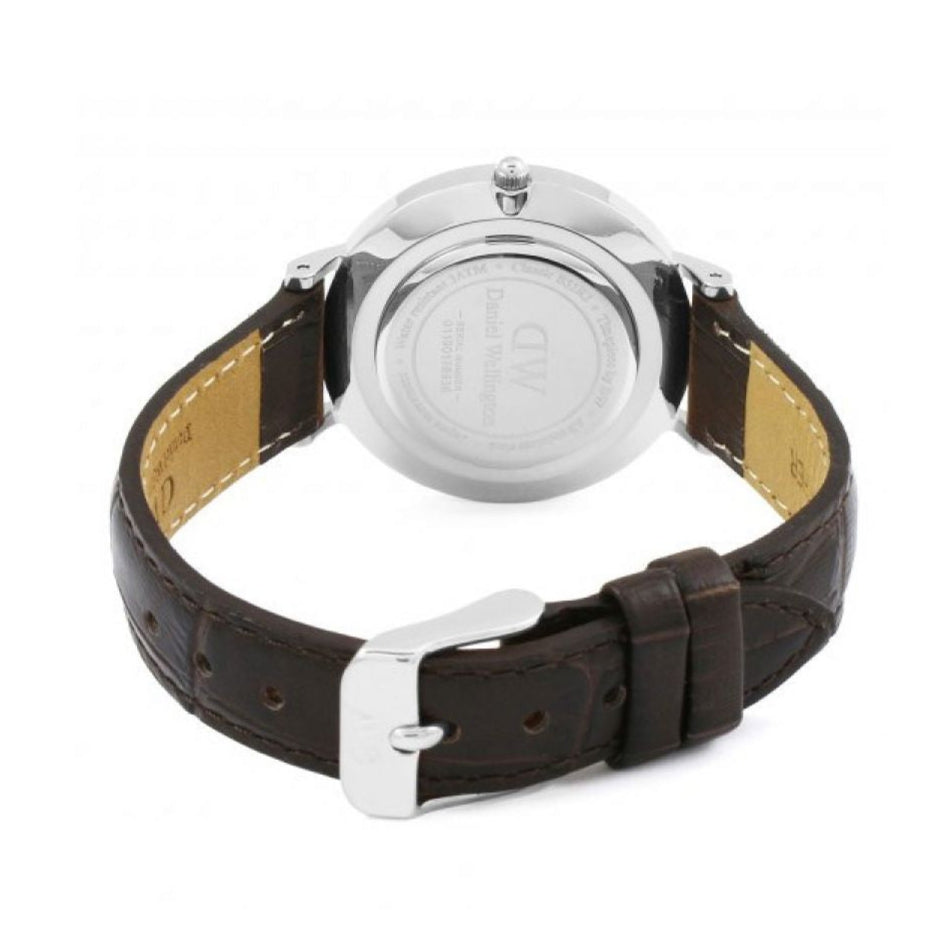  Shop Authentic Daniel Wellington Classic Petite York White Dial Black Leather Strap Watch For Women - DW00100188 - Luxxuri
