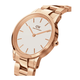  Shop Authentic Daniel Wellington Iconic Link White Dial Rose Gold Steel Strap Watch For Women - DW00100209 - Luxxuri