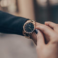  Shop Authentic Daniel Wellington Iconic Link Black Dial Rose Gold Steel Strap Watch for Women - DW00100212 - Luxxuri