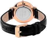  Shop Authentic Daniel Wellington Classic Petite Sheffield White Dial Black Leather Strap Watch For Women - DW00100230 - Luxxuri