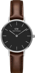  Shop Authentic Daniel Wellington Classic Petite Bristol Black Dial Brown Leather Strap Watch For Women - DW00100233 - Luxxuri