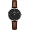  Shop Authentic Daniel Wellington Classic Petite Bristol Black Dial Brown Leather Strap Watch For Women - DW00100233 - Luxxuri