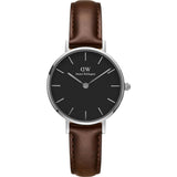  Shop Authentic Daniel Wellington Classic Petite Bristol Black Dial Brown Leather Strap Watch For Women - DW00100233 - Luxxuri