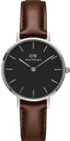  Shop Authentic Daniel Wellington Classic Petite Bristol Black Dial Brown Leather Strap Watch For Women - DW00100233 - Luxxuri