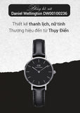 Shop Authentic Daniel Wellington Classic Petite Sheffield Black Dial Black Leather Strap Watch For Women - DW00100236 - Luxxuri