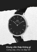  Shop Authentic Daniel Wellington Classic Petite Sheffield Black Dial Black Leather Strap Watch For Women - DW00100236 - Luxxuri