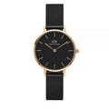 Shop Authentic Daniel Wellington Petite Ashfield Black Dial Black Mesh Strap Watch For Women - DW00100245 - Luxxuri