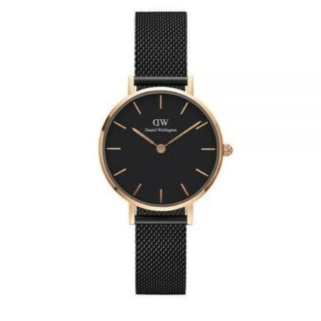  Shop Authentic Daniel Wellington Petite Ashfield Black Dial Black Mesh Strap Watch For Women - DW00100245 - Luxxuri