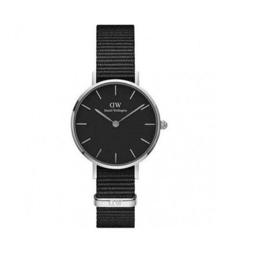  Shop Authentic Daniel Wellington Petite Cornwall Black Dial Black Nylon Strap Watch For Women - DW00100248 - Luxxuri