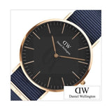  Shop Authentic Daniel Wellington Classic Bayswater Black Dial Black NATO Strap Watch For Men - DW00100277 - Luxxuri