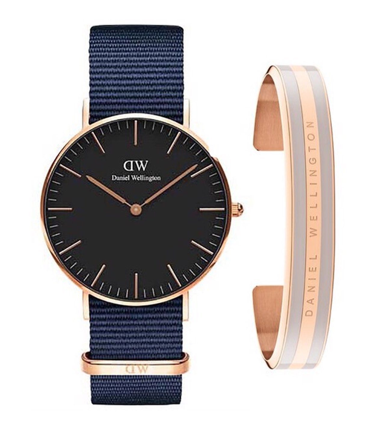  Shop Authentic Daniel Wellington Classic Bayswater Black Dial Black NATO Strap Watch For Women - DW00100281 - Luxxuri