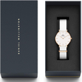  Shop Authentic Daniel Wellington Classic Petite Dover White Dial White Nylon Strap Watch For Women - DW00100311 - Luxxuri