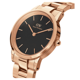  Shop Authentic Daniel Wellington Iconic Link Black Dial Rose Gold Steel Strap Watch For Men - DW00100344 - Luxxuri