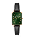  Shop Authentic Daniel Wellington Quadro Pressed Melrose Emerald Green Dial Black Leather Strap Watch For Women - DW00100446 - Luxxuri