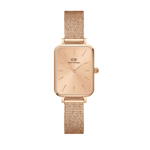  Shop Authentic Daniel Wellington Quadro Unitone Rose Gold Dial Rose Gold Mesh Strap Watch For Women - DW00100484 - Luxxuri