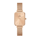  Shop Authentic Daniel Wellington Quadro Unitone Rose Gold Dial Rose Gold Mesh Strap Watch For Women - DW00100484 - Luxxuri