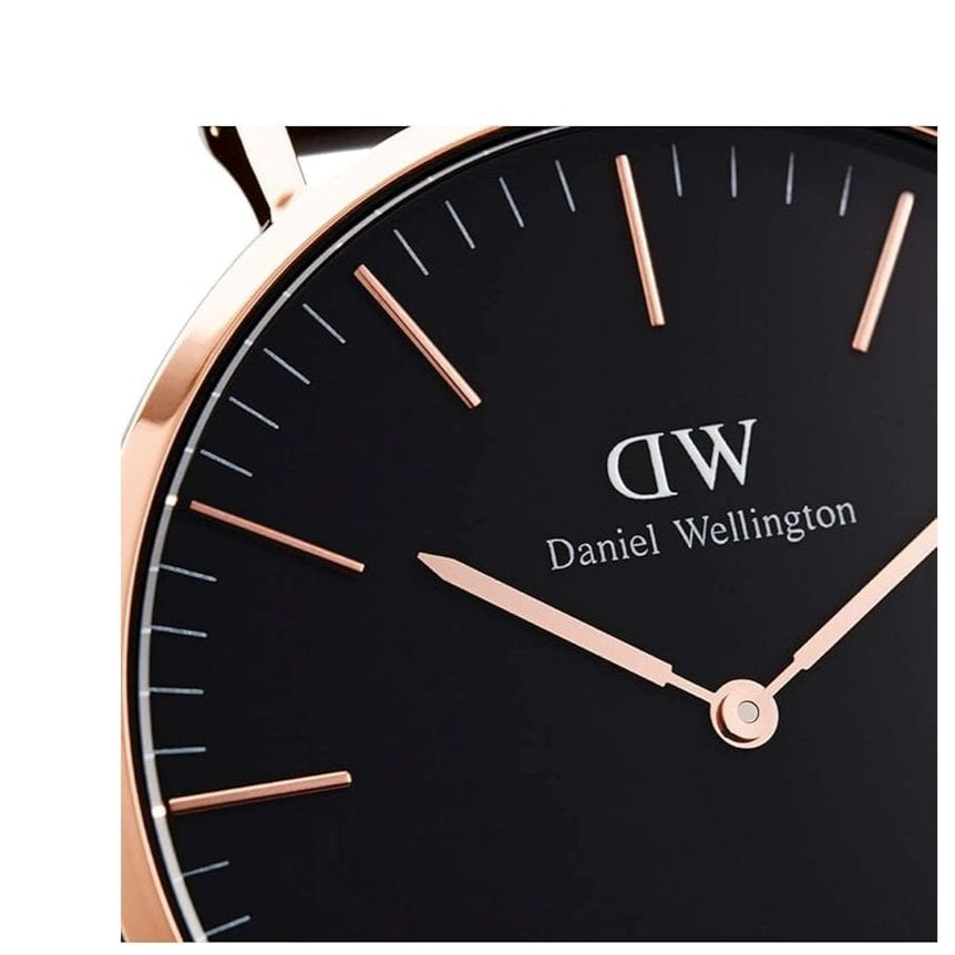  Shop Authentic Daniel Wellington Classic Sheffield Black Dial Black Leather Strap Watch For Men - DW00100127 - Luxxuri