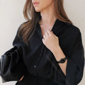  Shop Authentic Daniel Wellington Iconic Link Ceramic Black Dial Black Steel Strap Watch For Women - DW00100414 - Luxxuri