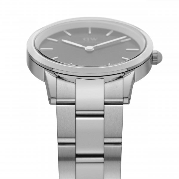  Shop Authentic Daniel Wellington Iconic Link Black Dial Silver Steel Strap Watch for Women - DW00100204 - Luxxuri
