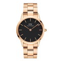  Shop Authentic Daniel Wellington Iconic Link Black Dial Rose Gold Steel Strap Watch for Women - DW00100210 - Luxxuri