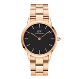  Shop Authentic Daniel Wellington Iconic Link Black Dial Rose Gold Steel Strap Watch for Women - DW00100210 - Luxxuri