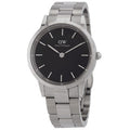  Shop Authentic Daniel Wellington Iconic Link Black Dial Silver Steel Strap Watch For Women - DW00100208 - Luxxuri