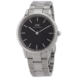  Shop Authentic Daniel Wellington Iconic Link Black Dial Silver Steel Strap Watch for Women - DW00100204 - Luxxuri