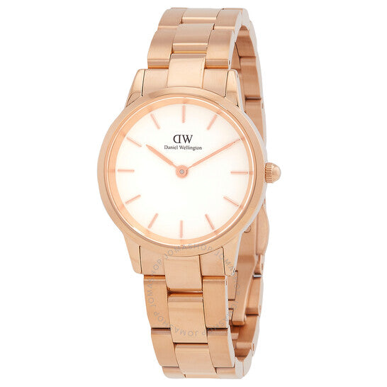  Shop Authentic Daniel Wellington Iconic Link White Dial Rose Gold Steel Strap Watch for Women - DW00100213 - Luxxuri