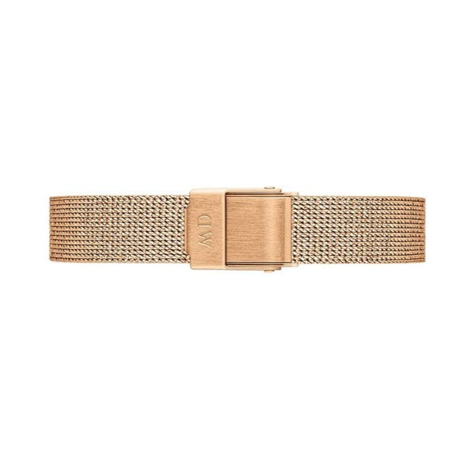  Shop Authentic Daniel Wellington Petite Pressed Melrose Black Dial Rose Gold Mesh Strap Watch For Women - DW00100440 - Luxxuri