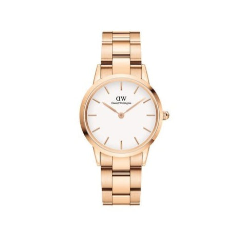  Shop Authentic Daniel Wellington Iconic Link White Dial Rose Gold Steel Strap Watch For Women - DW00100211 - Luxxuri
