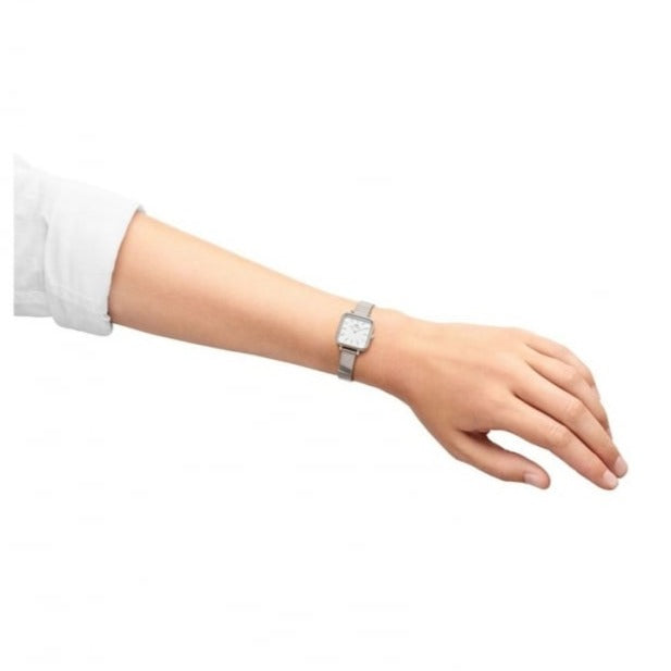  Shop Authentic Daniel Wellington Quadro Studio White Dial Silver Mesh Bracelet Watch For Women - DW00100521 - Luxxuri