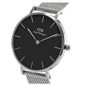  Shop Authentic Daniel Wellington Petite Sterling Black Dial Silver Mesh Bracelet Watch For Women - DW00100304 - Luxxuri