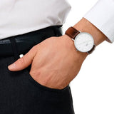 Shop Authentic Daniel Wellington Classic St Mawes White Dial Brown Leather Strap Watch For Men - DW00100021 - Luxxuri