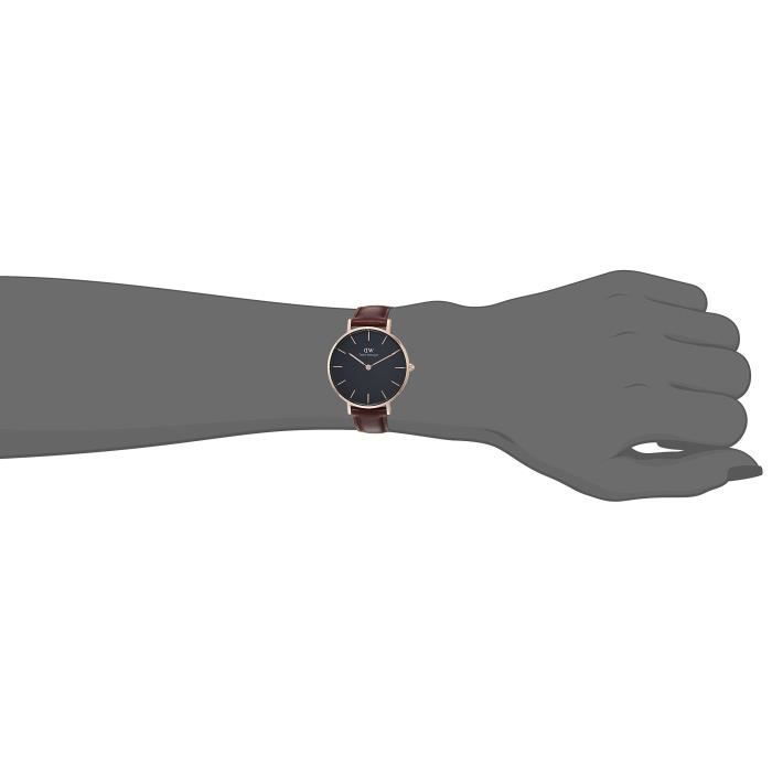  Shop Authentic Daniel Wellington Classic Petite Bristol Black Dial Brown Leather Strap Watch For Women - DW00100165 - Luxxuri