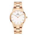  Shop Authentic Daniel Wellington Iconic Link White Dial Rose Gold Steel Strap Watch For Women - DW00100209 - Luxxuri