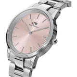  Shop Authentic Daniel Wellington Iconic Pink Dial Silver Steel Strap Watch For Women - DW00100329 - Luxxuri