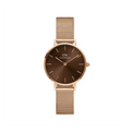  Shop Authentic Daniel Wellington Petite Amber Brown Dial Gold Mesh Strap Watch For Women - DW00100476 - Luxxuri