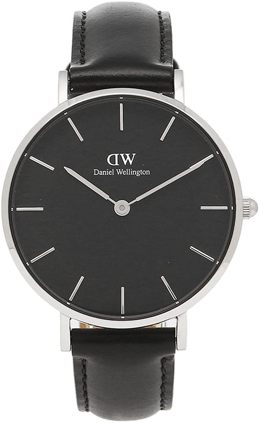  Shop Authentic Daniel Wellington Petite Sheffield Black Dial Black Leather Strap Watch For Women - DW00100180 - Luxxuri