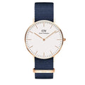  Shop Authentic Daniel Wellington Classic Bayswater White Dial Navy Blue NATO Strap Watch For Women - DW00100279 - Luxxuri