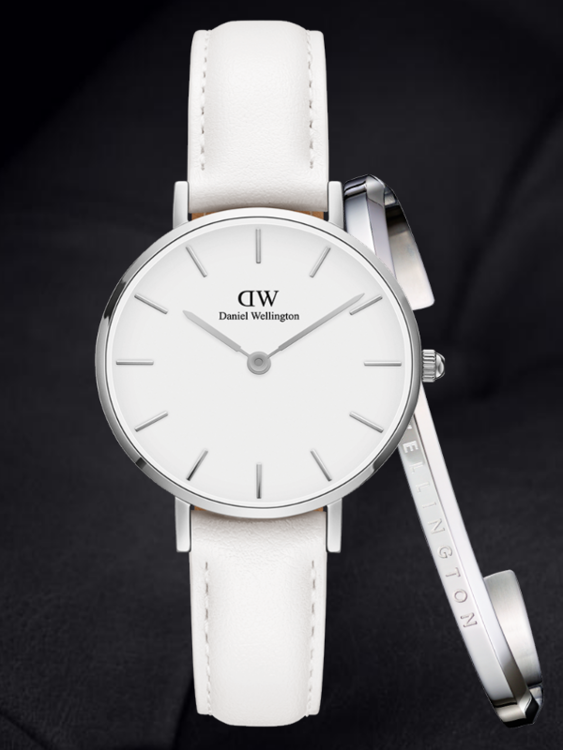  Shop Authentic Daniel Wellington Petite Bondi White Dial White Leather Strap Watch For Women - DW00100190 - Luxxuri