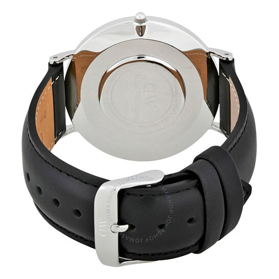  Shop Authentic Daniel Wellington Classic Sheffield White Dial Black Leather Strap Watch For Men - DW00100020 - Luxxuri