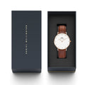  Shop Authentic Daniel Wellington Classy St Mawes White Dial Brown Leather Strap Watch For Women - DW00100075 - Luxxuri