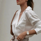  Shop Authentic Daniel Wellington Iconic Link White Dial Two Tone Steel Strap Watch For Women - DW00100359 - Luxxuri